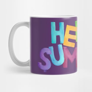 Watercolor quote HELLO SUMMER Mug